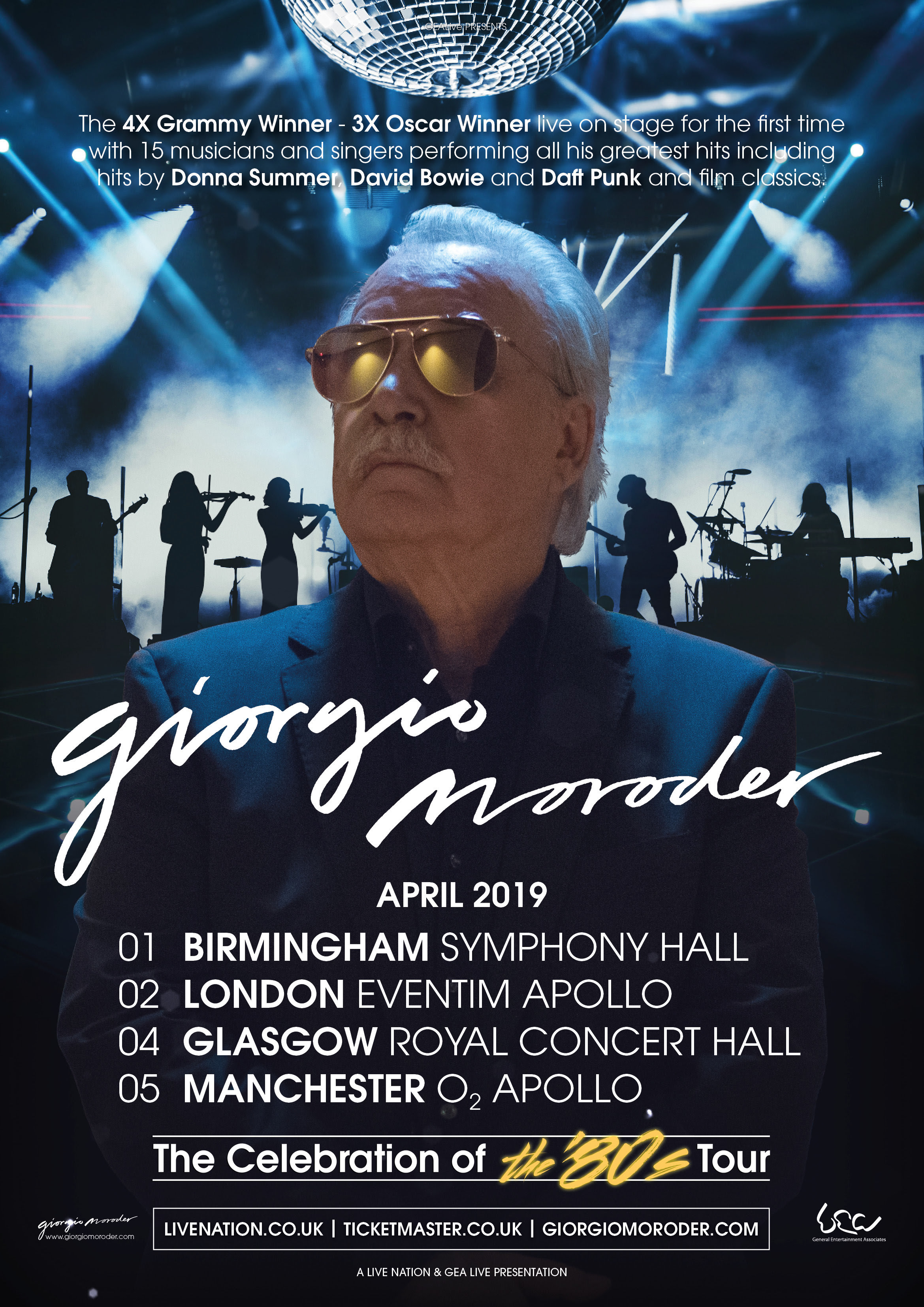 Giorgio Moroder, Tour, Manchester, TotalNtertainment, Music