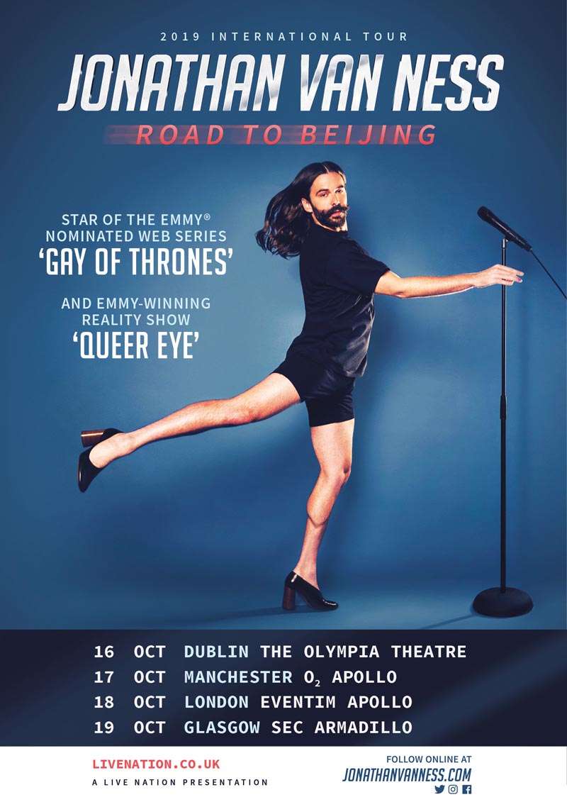 Queer Eye Star Jonathan Van Ness Announces His U.K. & Ireland Tour