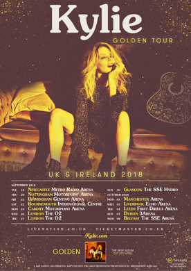 Kylie Minogue, Golden, tour, totalntertainment, Manchester