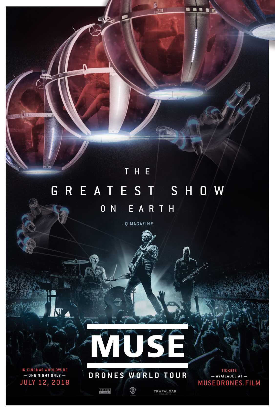 Muse, Drone world tour, totalntertainment, cinema, music