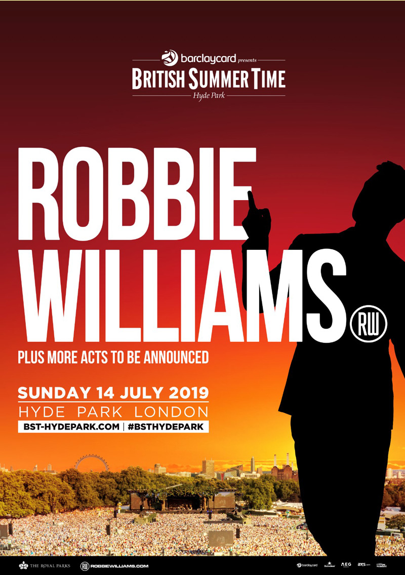 Robbie Williams, BST, BST Hyde Park, TotalNtertainment, Music, Festival