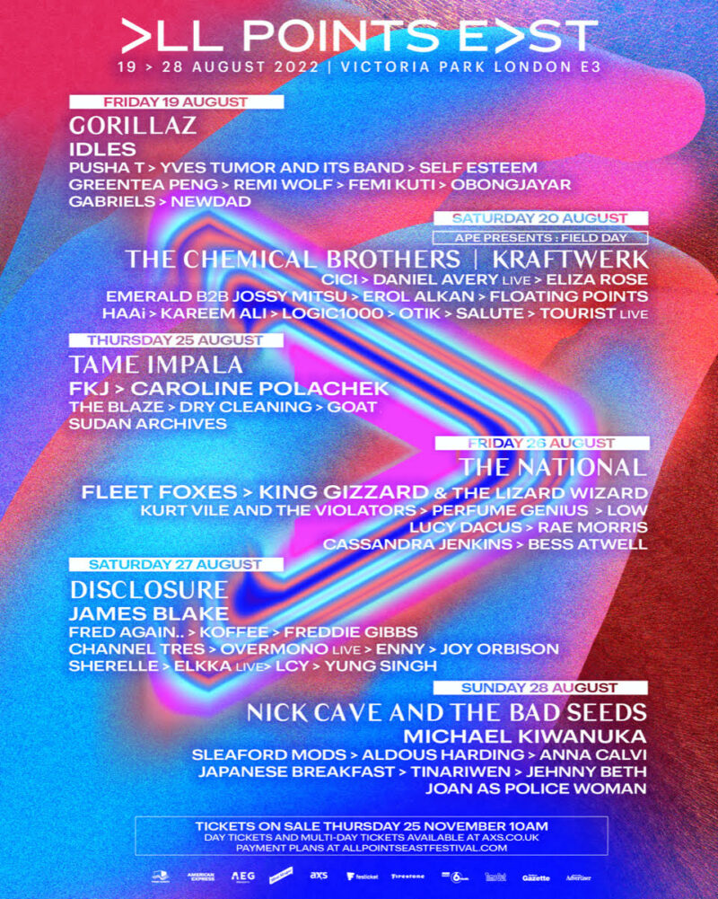 APE, All Points East, Festival News, TotalNtertainment, London