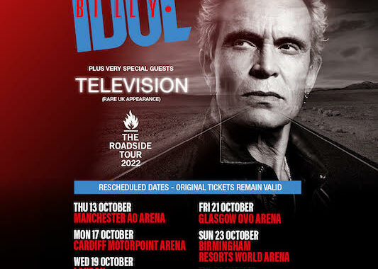 Billy Idol reschedules tour to October 2022