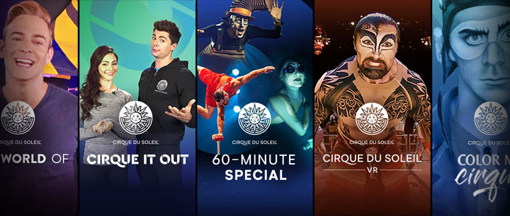 Cirque Du Soleil free online content Live at 8pm today