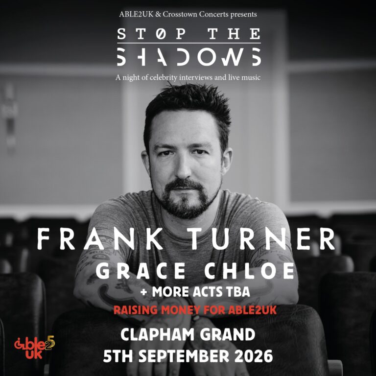 Frank Turner and Able2uk announce 25th Charity Event Frank Turner