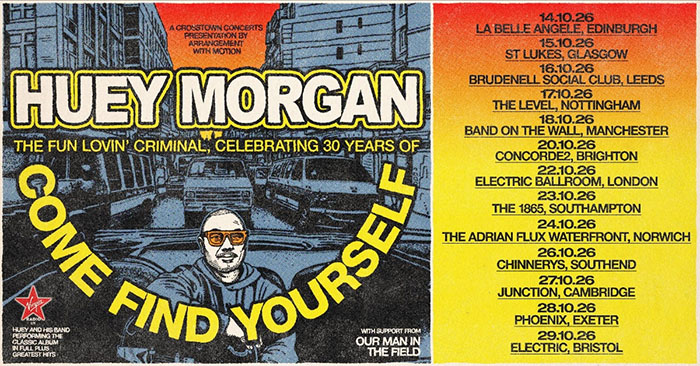 Huey Morgan celebrates 30 years of Fun Lovin’ Criminals Huey Morgan