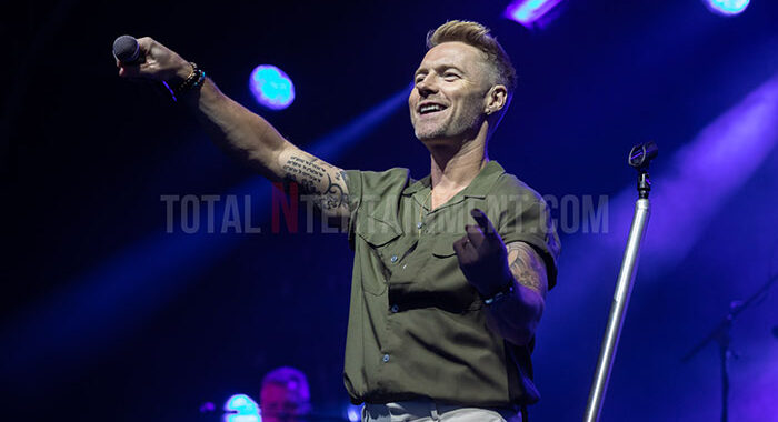 Ronan Keating performs at Haydock Racecourse