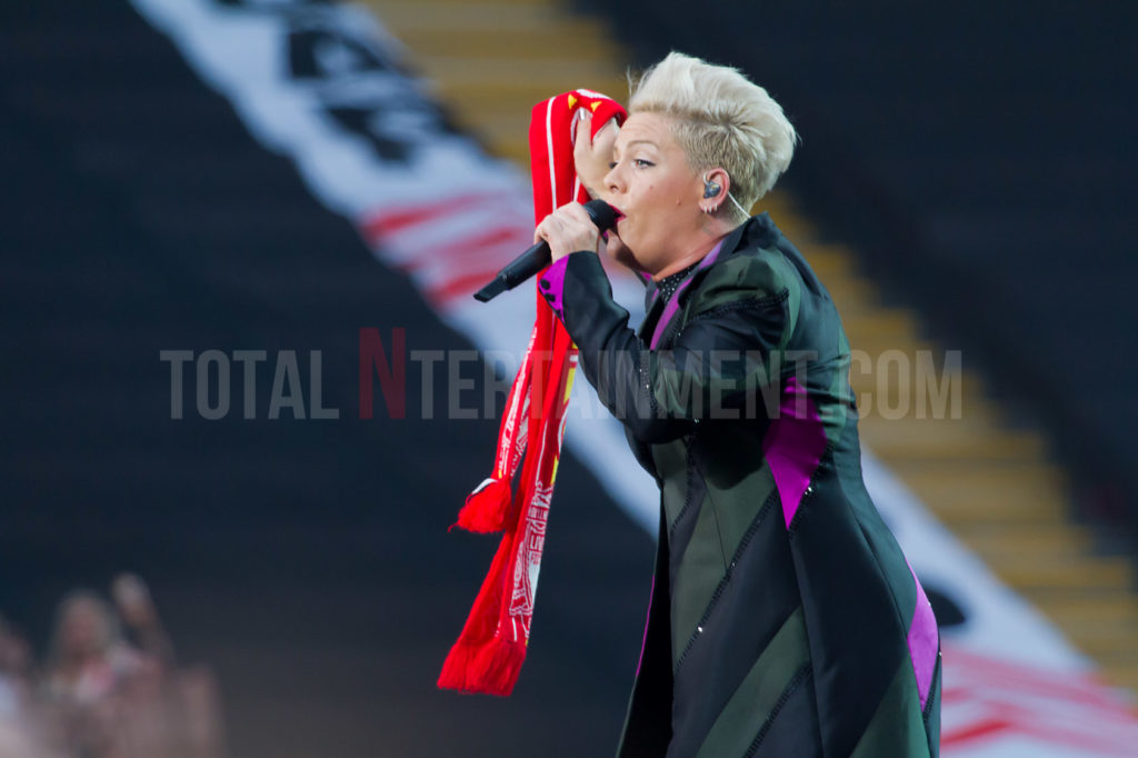 Pink, Anfield Stadium, Music, TotalNtertainment, Liverpool, Jo Forrest, Review