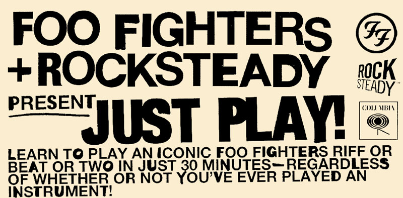 Just Play, Foo Fighters, Rocksteady, Music, TotalNtertainment