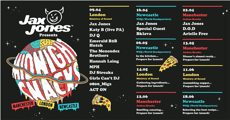 Jax Jones, Midnight Snacks, Joshua Brooks, Music News, Tour News, TotalNtertainment