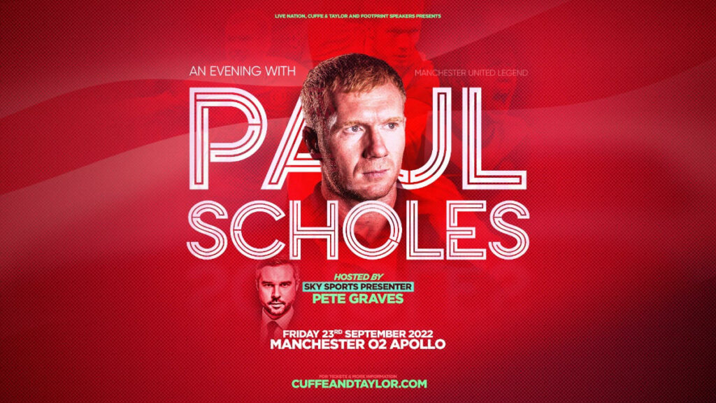 Paul Scholes, Theatre News, Manchester, TotalNtertainment, An Evening With