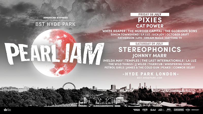 Pearl Jam, BST Hyde Park, Music News, TotalNtertainment, London