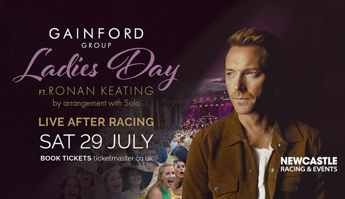 Ronan Keating, Live After Racing, Newcastle, Music News, TotalNtertainment