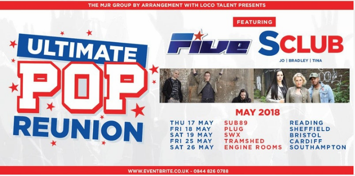 5ive & SClub to have the ultimate pop reunion  in May