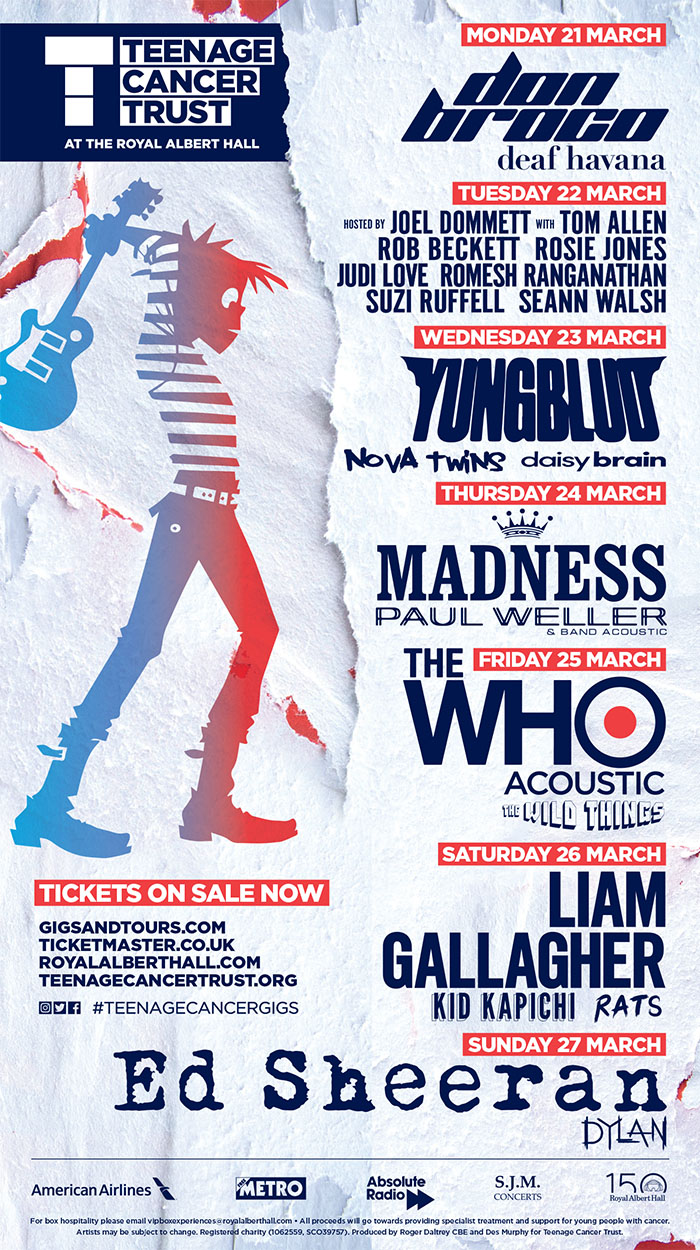 Teenage Cancer Trust, Music News, TotalNtertainment, Comedy News, Royal Albert Hall