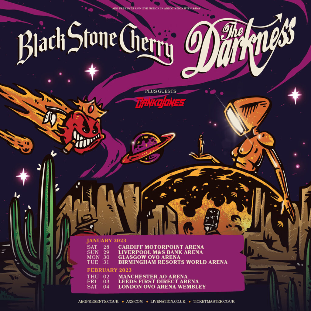 The Darkness, Black Stone Cherry, Music News, Tour News, TotalNtertainment