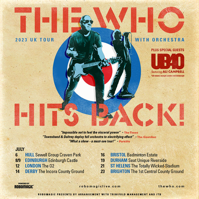 The Who, Music News, Tour Dates, TotalNtertainment, Ali Campbell