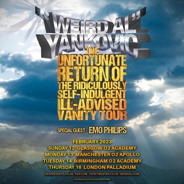 Weird Al Yankovic, Comedy News, TotalNtertainment, Tour Dates, Ill Advised Tour