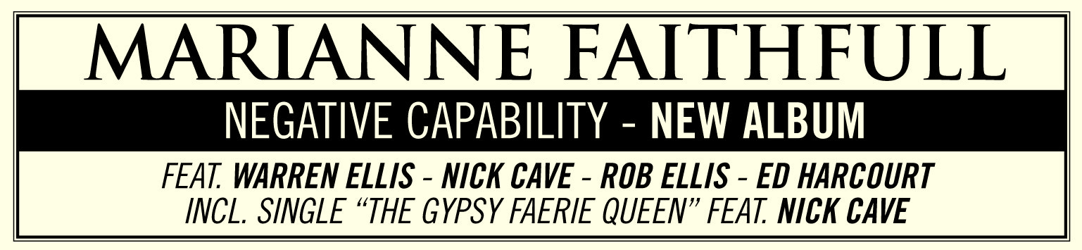 Marianne Faithfull new album: ‘Negative Capability’