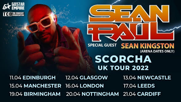 Sean Paul’s UK Tour ‘Scorcha’ – on sale today