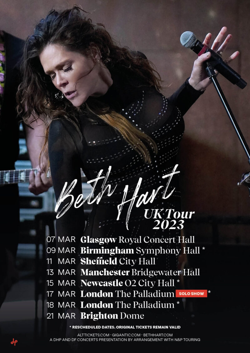 Beth Hart, Music News, Tour News, TotalNtertainment, Rescheduled Dates